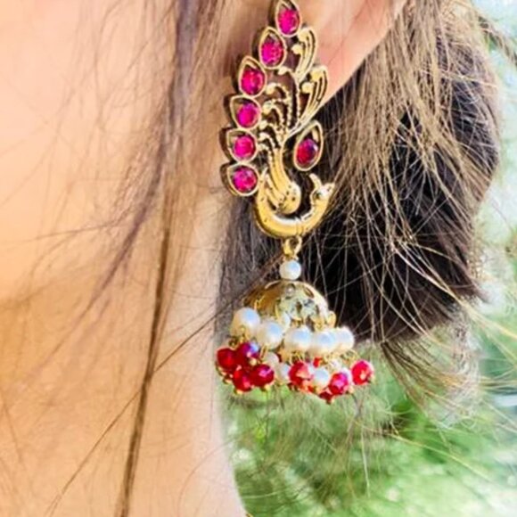 Handmade Jewelry Set With Pearls and Beads, Oxidized Jewelry Set, Choker Necklac - Picture 4 of 15